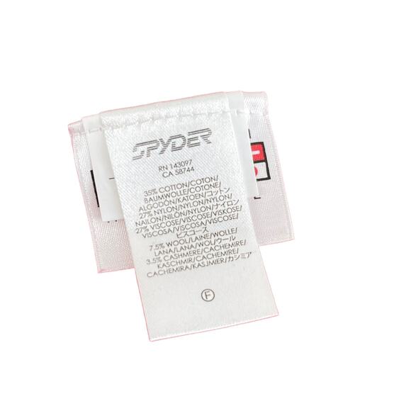 Spyder Full Zip Nordic Fair Isle Alpine Cable Knit Red Sweater Cardigan Medium - Picture 6 of 7